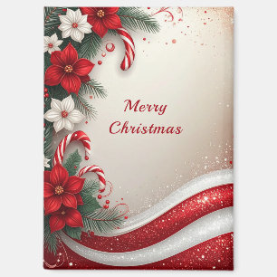 Imán Navidades Floral Candy Canes Holiday Magnet