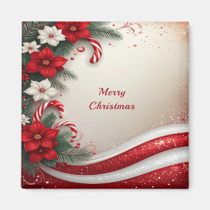 Imán Navidades Floral Candy Canes Holiday Magnet