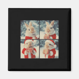 Imán Navidades fotográficos animales de Conejo Conejo S