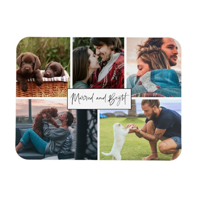 Imán Navidades fotográficos casados y luminosos recién  (Horizontal)