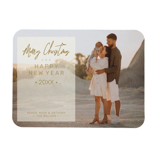 Imán Navidades fotográficos modernos y sencillos (Horizontal)
