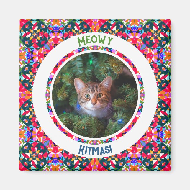 Imán Navidades fotográficos personalizados papá papá pa (Frente)