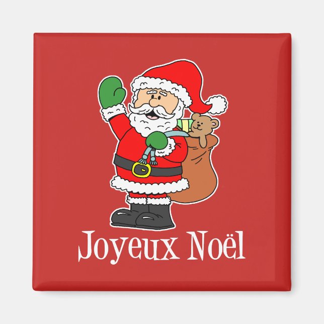 Imán Navidades franceses Joyeux Noel Santa Magnet (Frente)