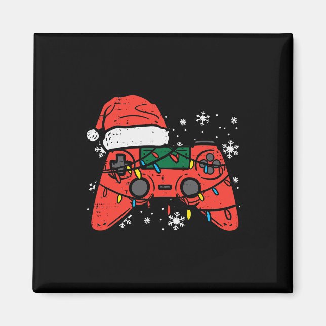 Imán Navidades Gamer Controller Xmas Niños Jóvenes Me (Frente)