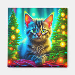 Imán Navidades Gatitos y Árboles de Navidad