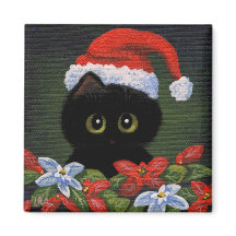 Navidades Gato negro Santa Claus Curiosas Creacion