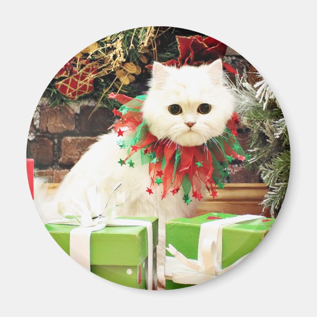Imán Navidades - Gato persa - Toby (Frente)