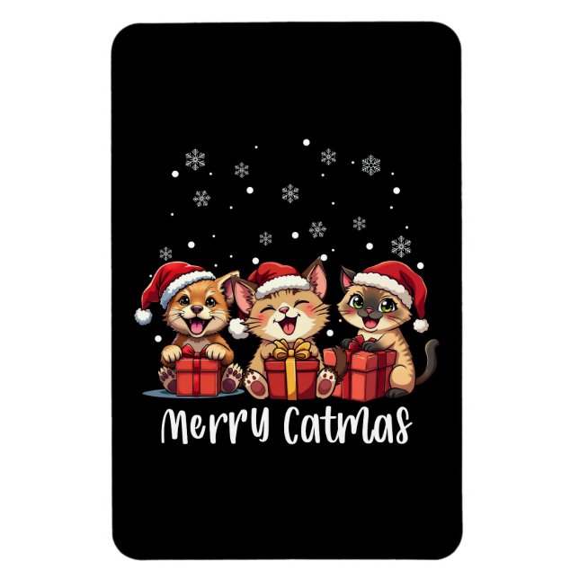 Imán Navidades Gatos Kitty Cats Feliz Navidad (Vertical)