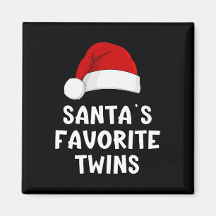 Imán Navidades Gemelos favoritos de Santa Claus gracios