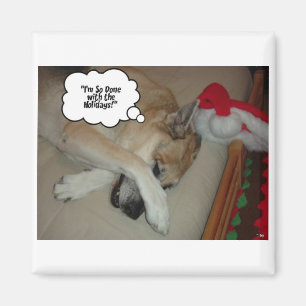 Imán Navidades German Shepherd