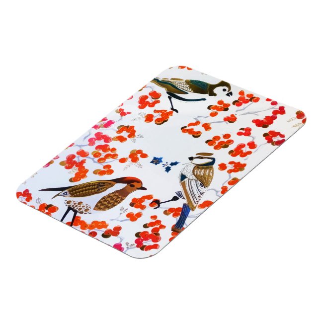 Imán Navidades Gold Birds Holly Berries Brands (Lado Izquierdo)