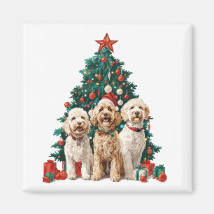 Imán Navidades Goldendoodle Dogs