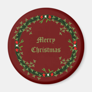 Imán Navidades góticos Personalizado Wreath