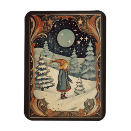 Imán Navidades Gouache Vintage Retro