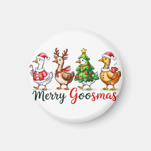 Imán Navidades graciosos Silly Goose