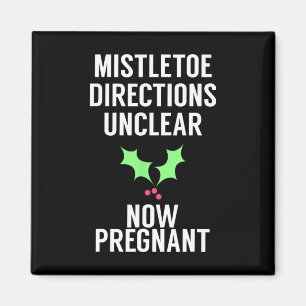 Imán Navidades Graciosos Tee De Invitación De Embarazo