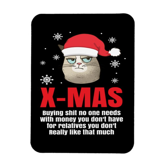 Imán Navidades Grinch con humor para los amantes del ga (Vertical)