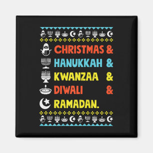 Imán Navidades Hanukkah Kwanzaa Diwali Ramadan Gracioso