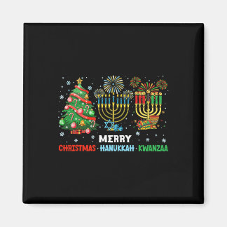 Imán Navidades Hanukkah Kwanzaa Felices Fiestas coincid