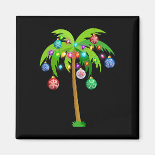 Imán Navidades hawaianos palmeras tropicales de Navidad