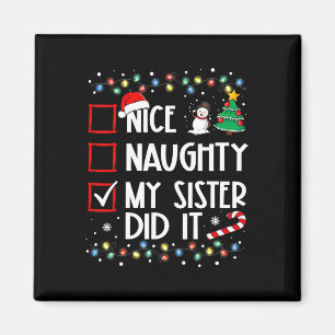 Imán Navidades Hermana Hermana Hermosa Hizo La Familia