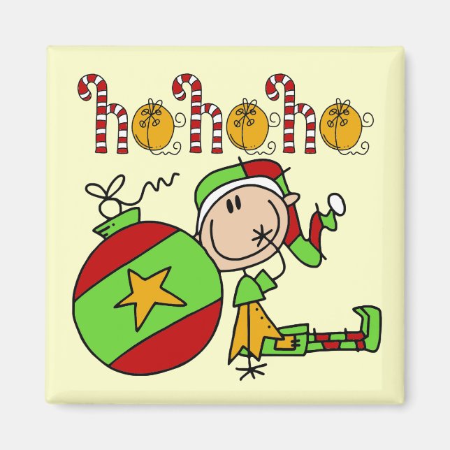 Imán Navidades Ho Ho Holiday Elf (Frente)