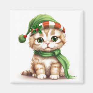 Imán Navidades Holiday Kitten Magnet