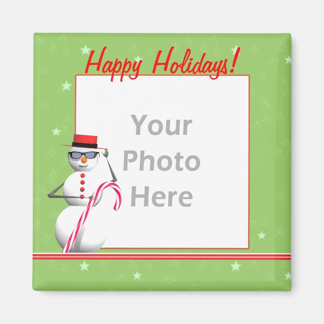 Imán Navidades Holiday Snowman (fotograma) (Frente)