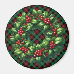 Imán Navidades Holly Wreath Magnet