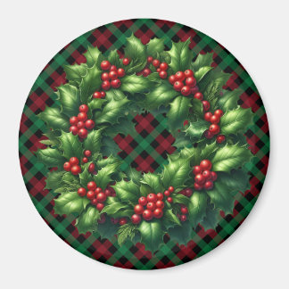 Imán Navidades Holly Wreath Magnet