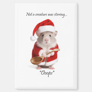 Imán Navidades Humor, no una criatura agitaba el ratón