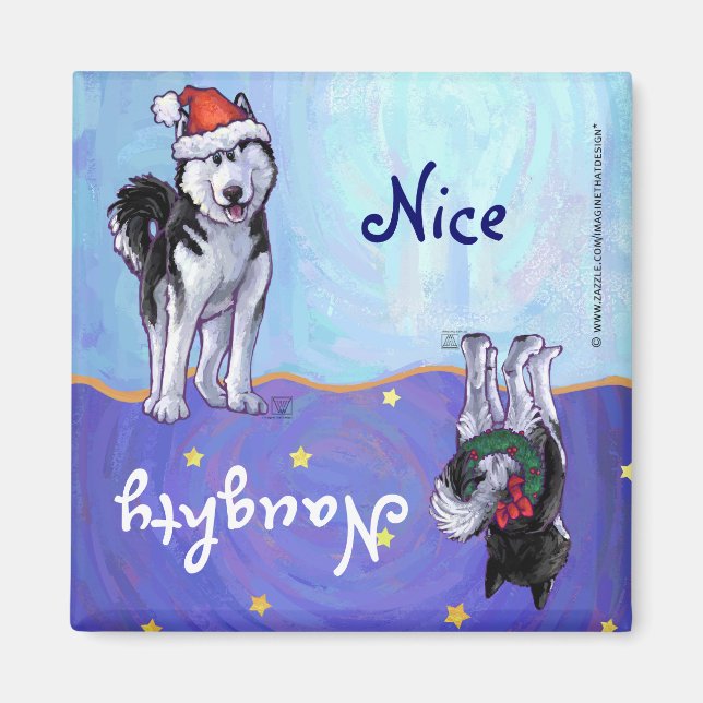 Imán Navidades Husky (Frente)