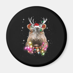 Imán Navidades Iluminan Hippo Fiona Hippopótamo Lover