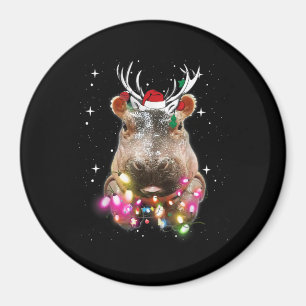 Imán Navidades Iluminan Hippo Fiona Hippopótamo Lover