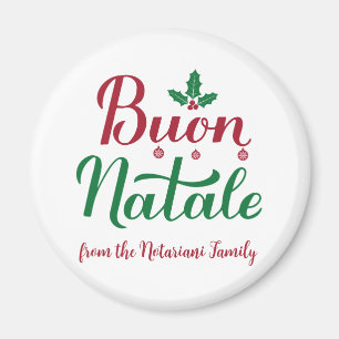 Imán Navidades italianos de Buon Natale Personalizado