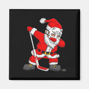 Imán Navidades Jugador de Hockey Santa Dabbing Niños Da