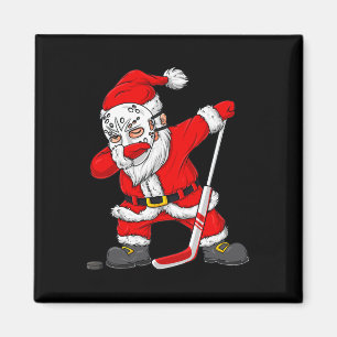 Imán Navidades Jugador de Hockey Santa Dabbing Niños Da