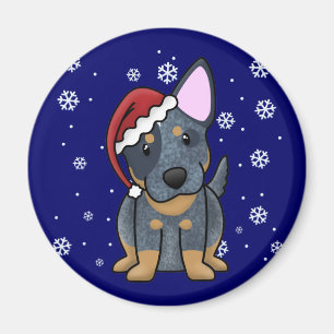 Imán Navidades Kawaii Blue Heeler