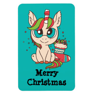 Imán Navidades Kawaii Unicorn