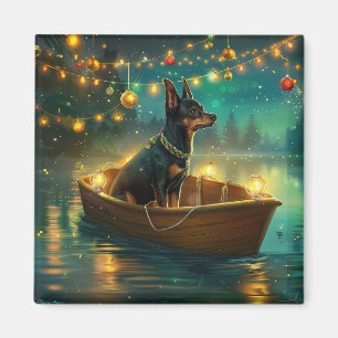 Imán Navidades Kelpie australianos disfrutan del viaje 