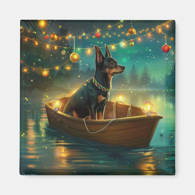 Imán Navidades Kelpie australianos disfrutan del viaje  (Frente)