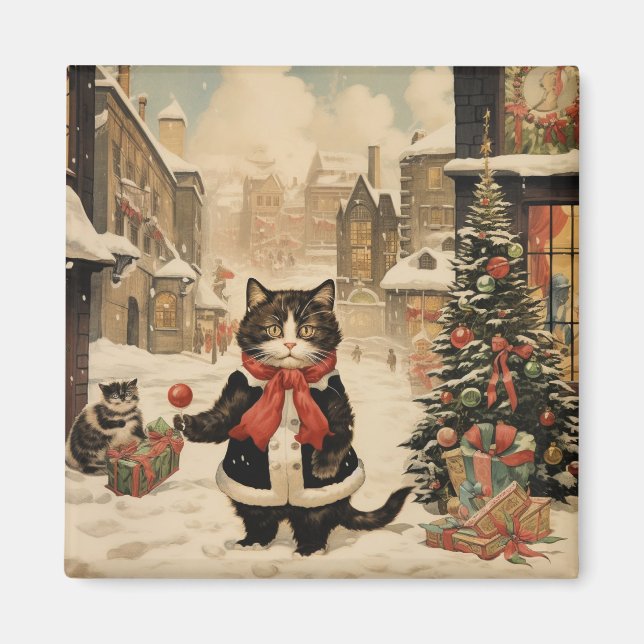 Imán Navidades Kitty, Día de las Nieves (Frente)