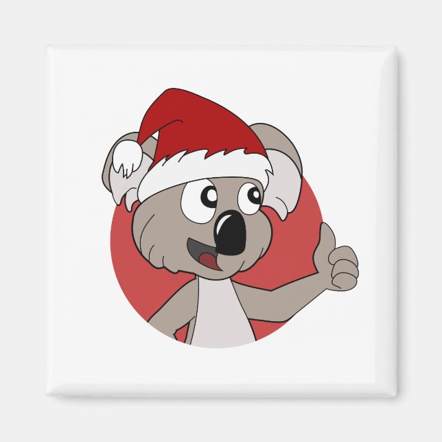 Imán Navidades Koala oso personalizado Magnet (Frente)