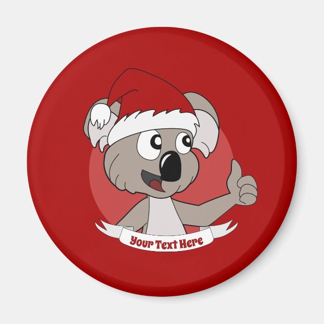 Imán Navidades koala personalizado (Frente)