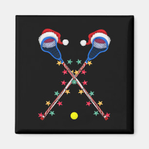 Imán Navidades Lacrosse Santa Hat alumbran divertidos d