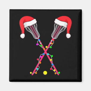 Imán Navidades Lacrosse Santa Hat alumbran navidades de
