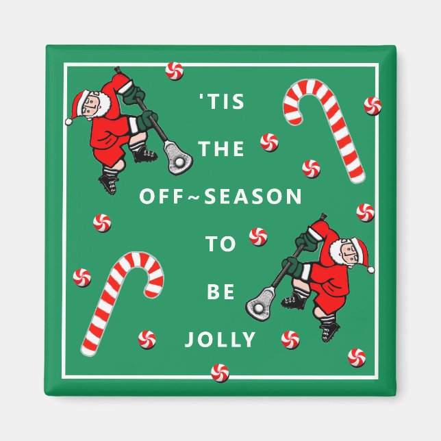 Imán Navidades Lacrosse Stocking Stuffer Magnet (Frente)