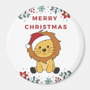 Imán Navidades Leones Nieve Animales De Invierno Mimán