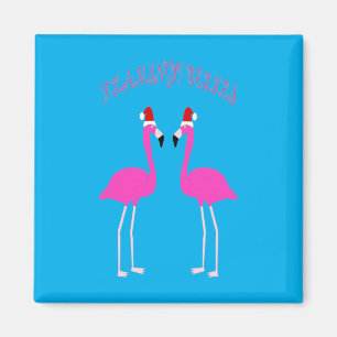 Imán Navidades Lesbianas Flamingos Flamingo Belles