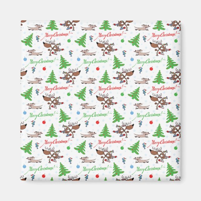 Imán navidades locos venados (Frente)